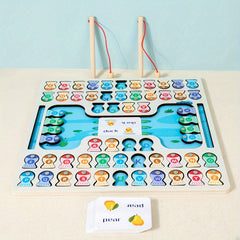Educational Wooden Letter Fishing Game for Kids