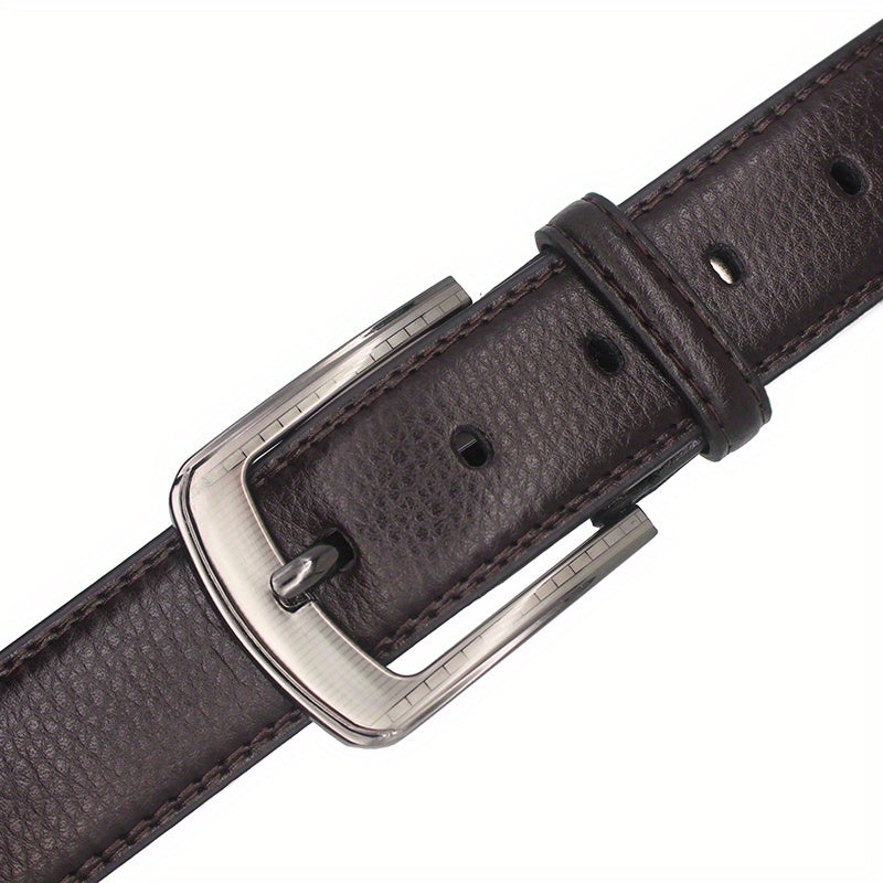 Men's Automatic Buckle PU Leather Belt Business Waist Strap