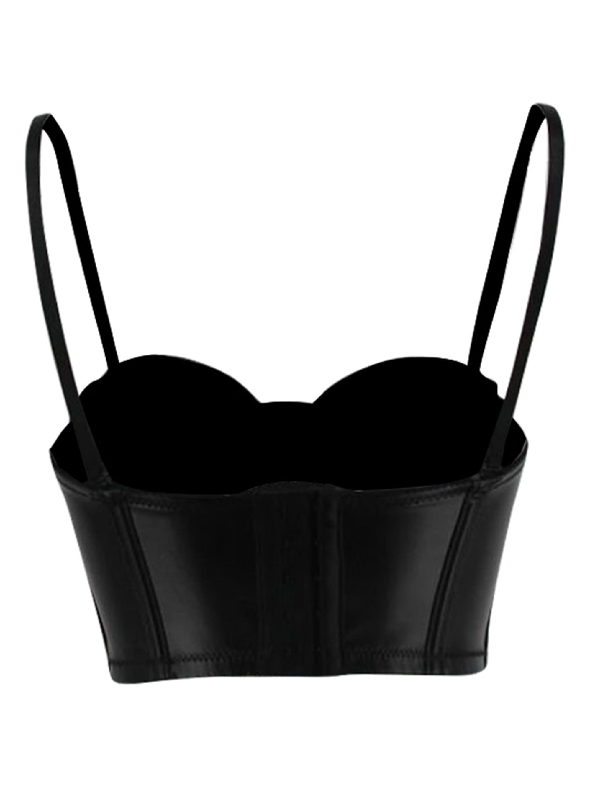 PU Leather Shaping Cami Top Gothic Punk Bustier Corset