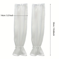 Faux Pearl Decor Gloves Ruffles Elastic Fingerless Sunscreen Long Gloves