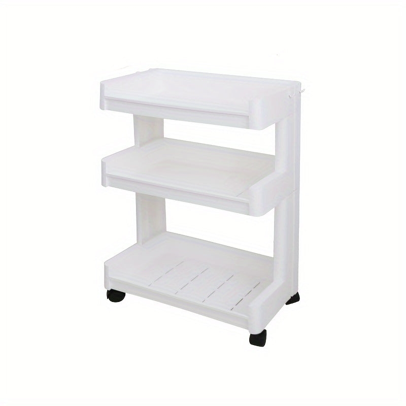 Plastic Storage Rack with Wheels for Snacks Toys and Sundries