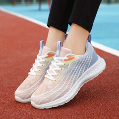 Women's Stylish Mesh Running Shoes Comfortable Lace Up Outdoor Sneakers