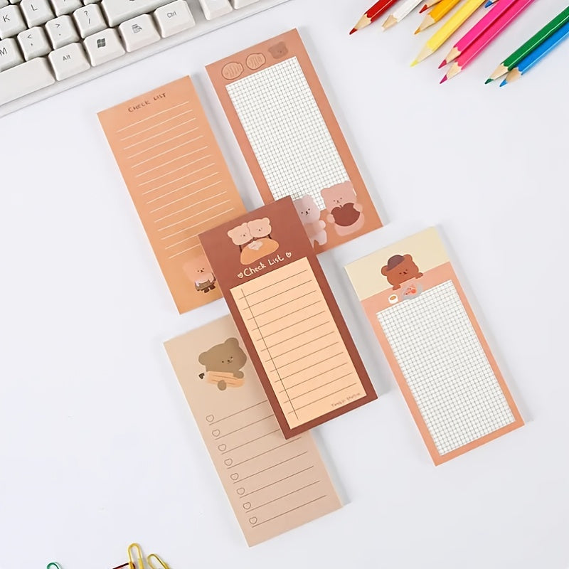 250pcs Cartoon Bear Stickers Memo Pad For Office And School Use