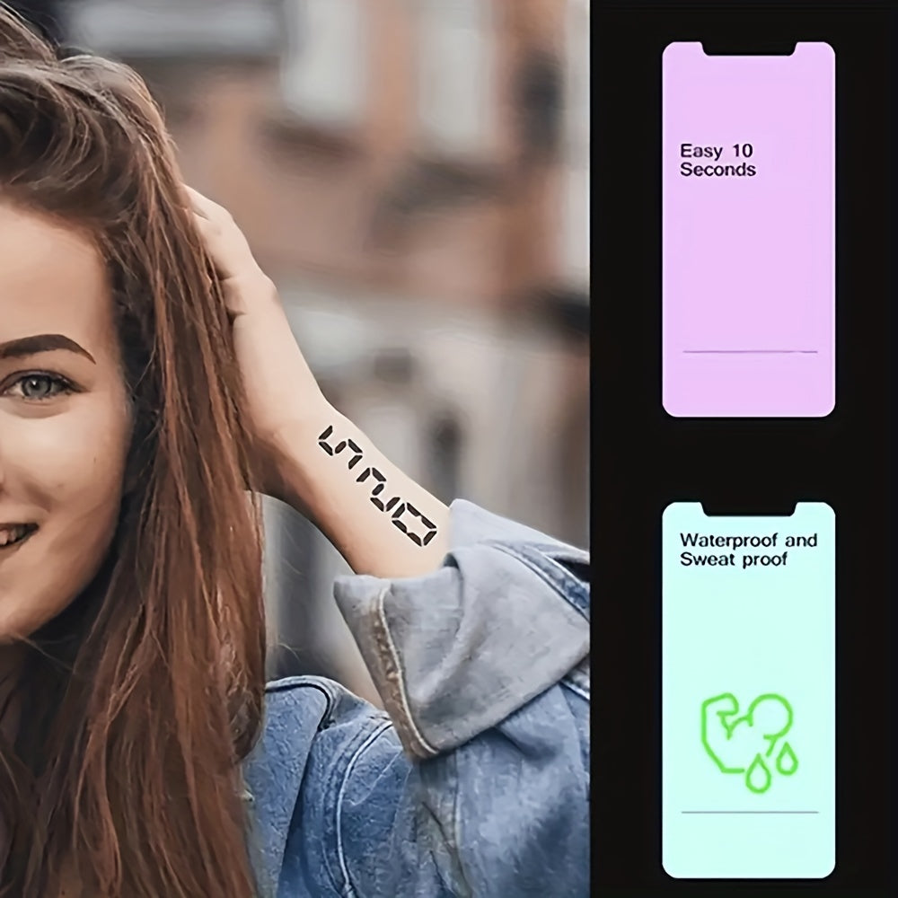 Flower Temporary Tattoo Sticker Waterproof Lasting Disposable