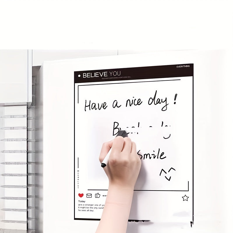 2pcs Magnetic Memo Board Erasable Kitchen Home Student Message Writing Board
