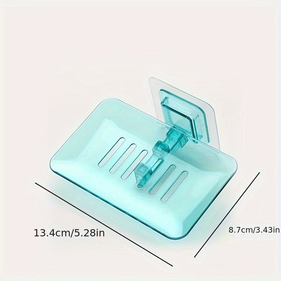 2pcs Soap Holder Wall Mounted Double Layer Soap Sponge Dish Bathroom Accessories