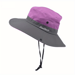 Foldable Sun Hat for Women with UV Protection and Ponytail Hole