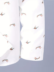 Boys Birds Full Print Long Sleeve Button Down Tops