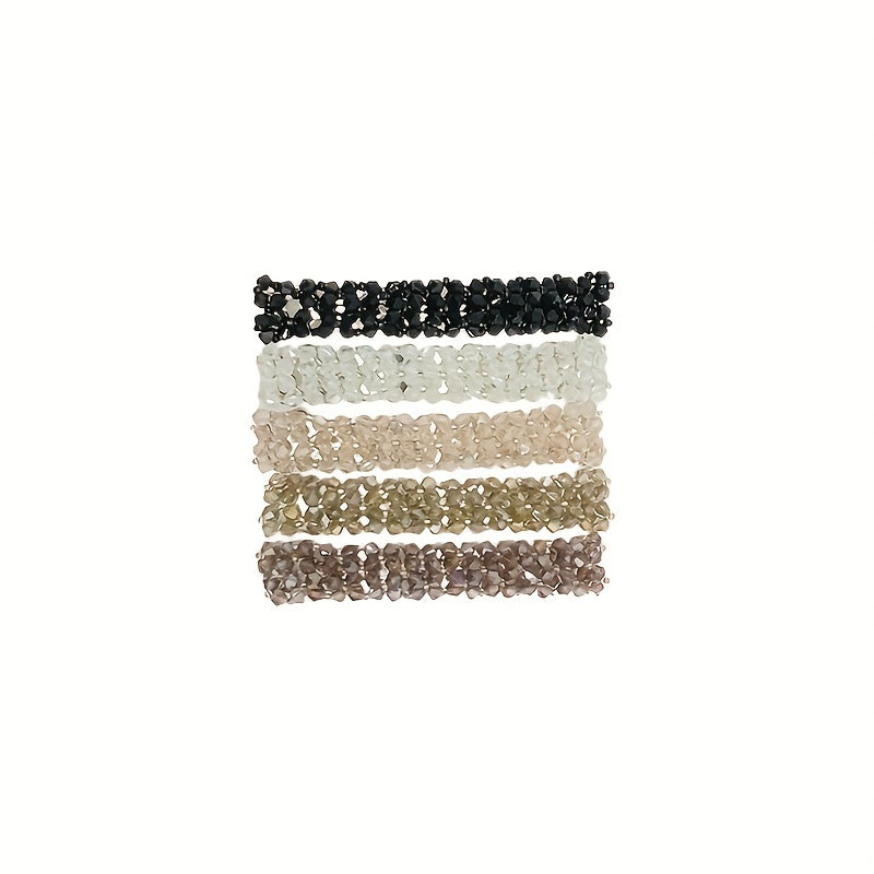 4pcs Rhinestone Decor Hair Clip Barrette Headwear