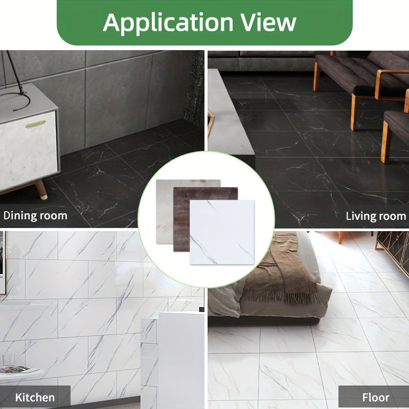 10pcs PVC Marble Floor Stickers Self Adhesive Wall Decals Waterproof