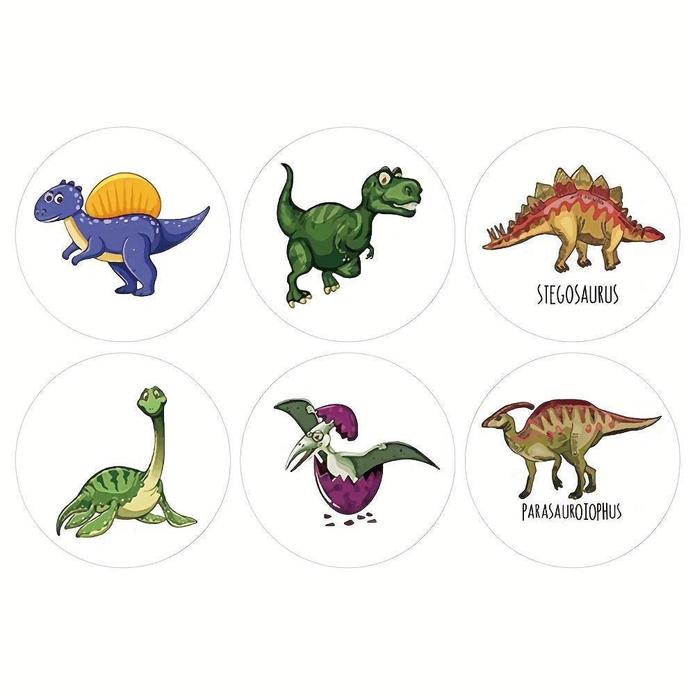 Dinosaur Cartoon Motivation Stickers Roll for Office Decor