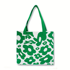 Flower Pattern Tote Bag Durable Lightweight Shoulder Bag