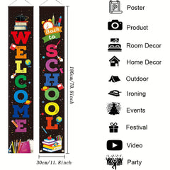 Back To School Backdrop Banner Welcome Back Banner For First Day of School Decor