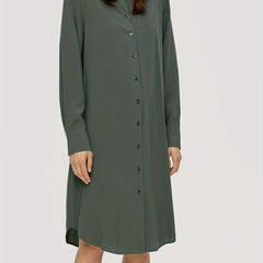  Button Up Long Sleeve Shirt Dress