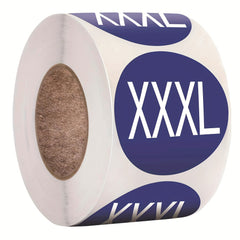 500pcs 1inch Size Label Sticker Roll XS-XXXL