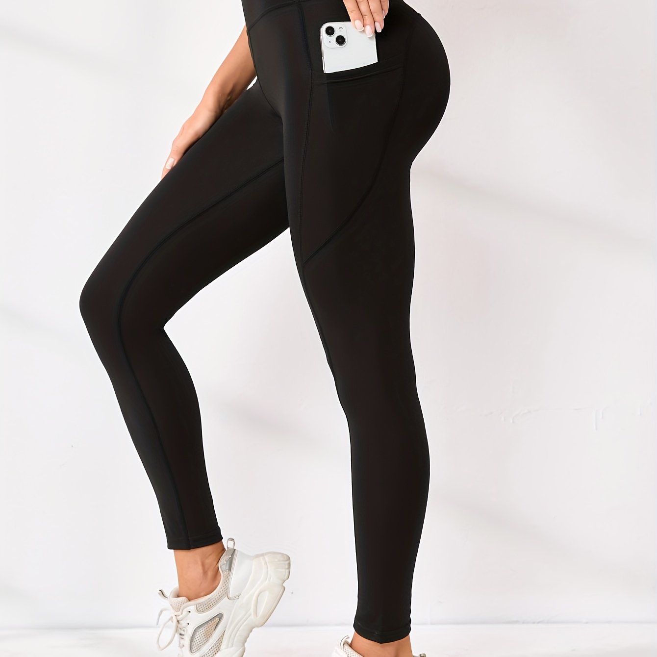 High Waist Pocket Butt Lifting Sports Pants Seamless Quick Drying Yoga Leggings