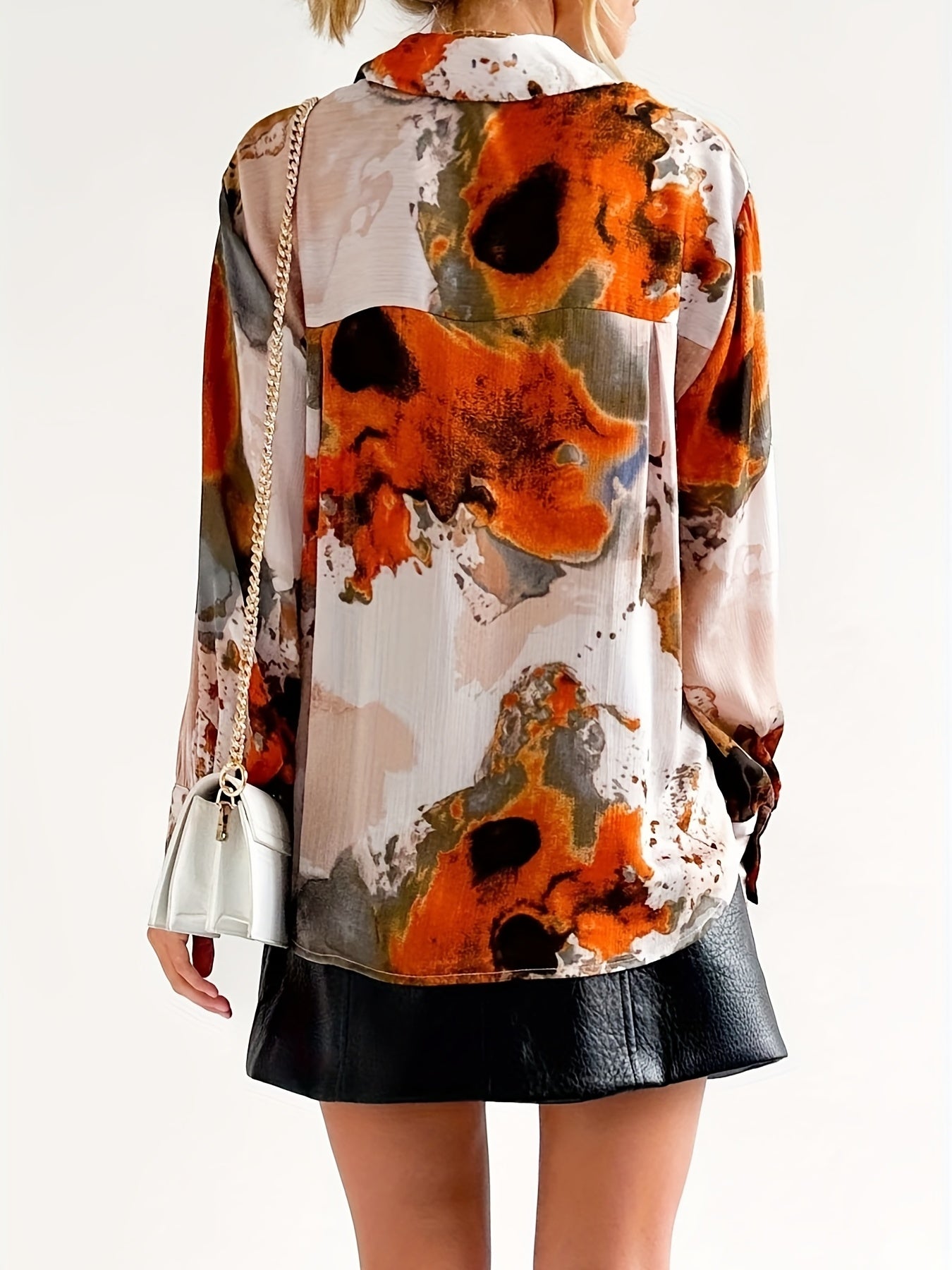  Tie Dye Long Sleeve Button Up Shirt
