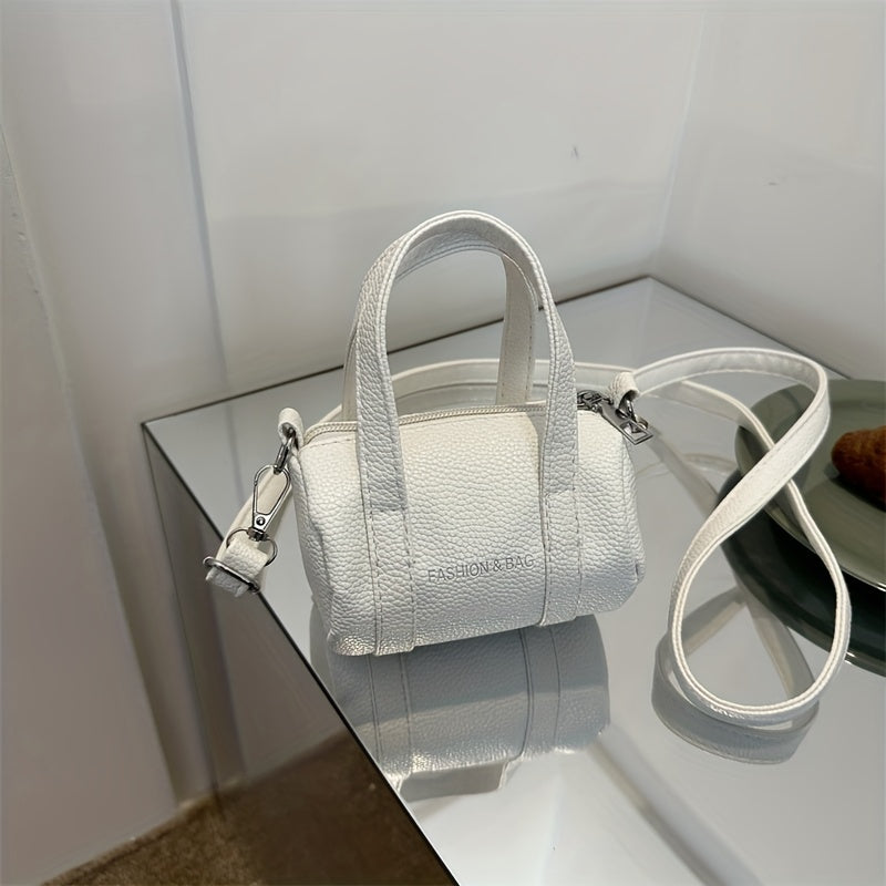 Mini Crossbody Boston Bag PU Shoulder Satchel Women's Casual Handbag