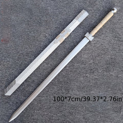 Wooden Samurai Sword With Sheath Halloween Decorative Props