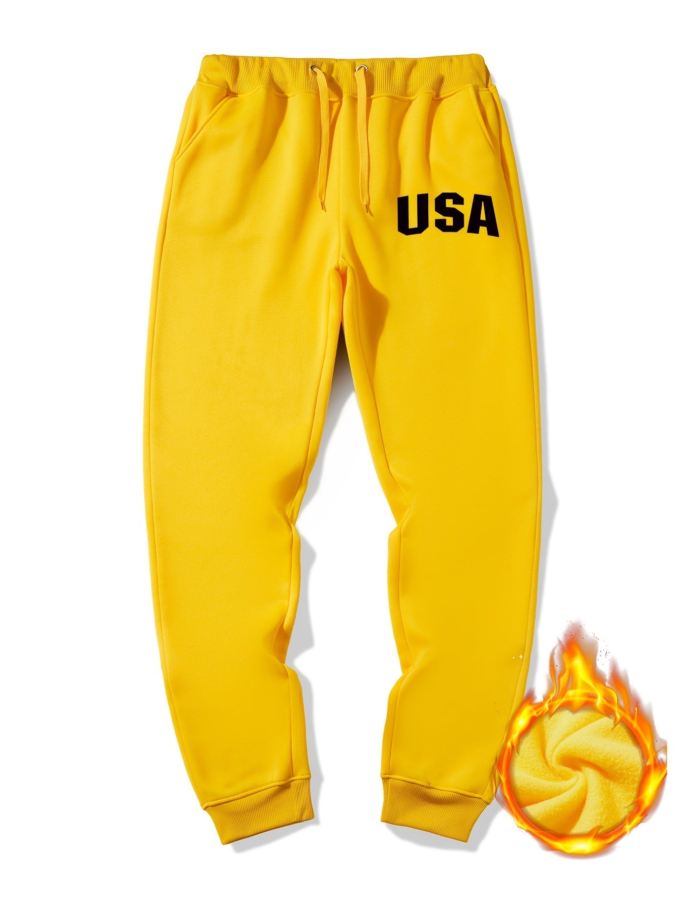 Men's Graphic Sherpa Fleece Drawstring Sweatpants