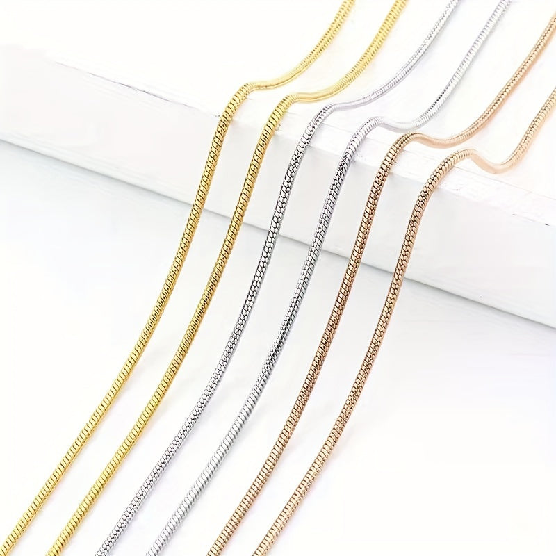 304 Stainless Steel Round Snake Chain Electroplated Golden Snake Bone Chain