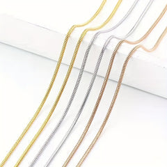 304 Stainless Steel Round Snake Chain Electroplated Golden Snake Bone Chain