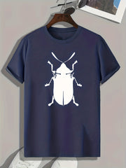 Insect Pattern Print Men's Sports T-shirt for Fitness Activities