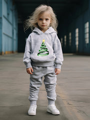 Girls 2pc Christmas Tree Hoodie & Sweatpants Set