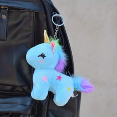 Rainbow Unicorn Doll Plush Toy Key Chain Ornament