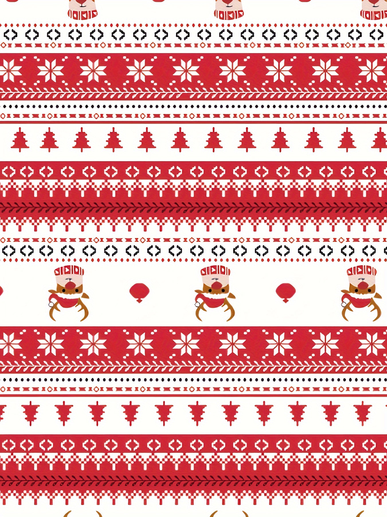 Christmas Elk Print Pajamas Set Short Sleeve Top & Shorts