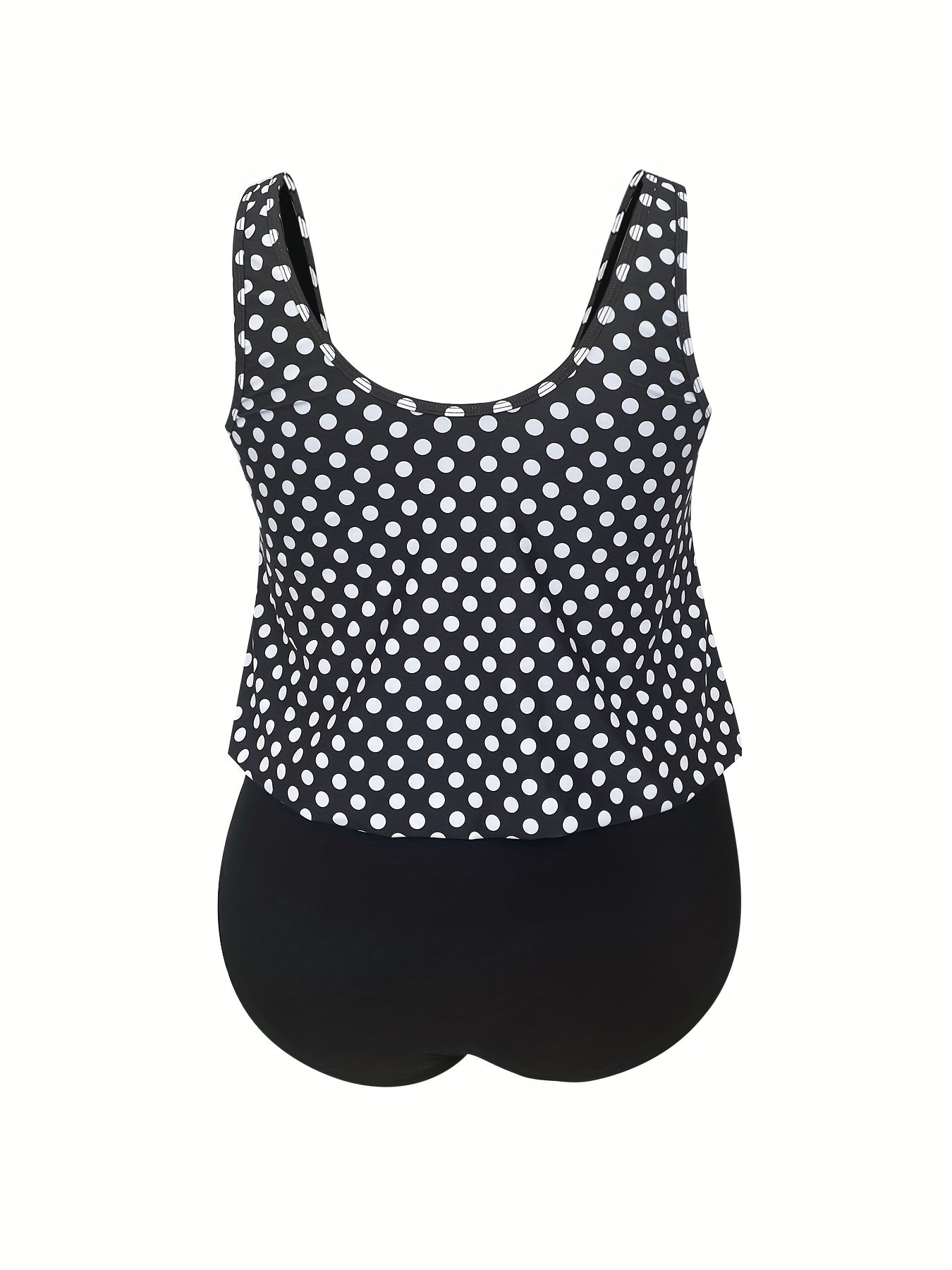 Women's Plus Polka Dot Tankini Set Retro Style