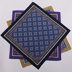 3pcs Men's Woven Printed Handkerchiefs - Outdoor & Wedding Gift Set