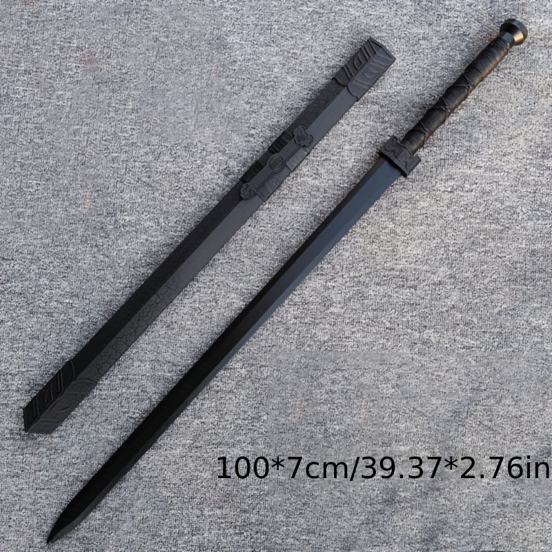 Wooden Samurai Sword With Sheath Halloween Decorative Props