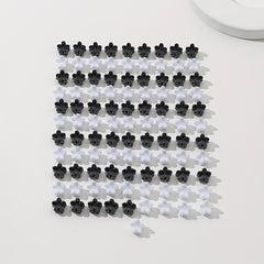 100pcs Flower Shaped Mini Hair Claw Ponytail Holder