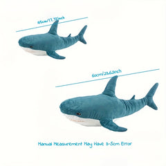 XL Plush Shark Stuffed Animal Soft Fabric Grey/Pink