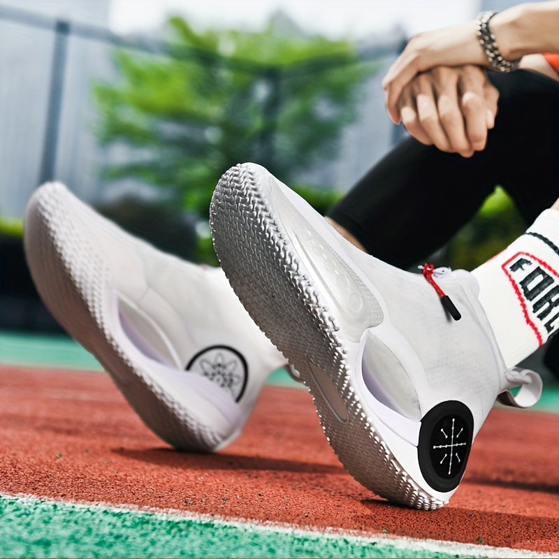 Men's Zipper Basketball Shoes Non Slip Sneakers