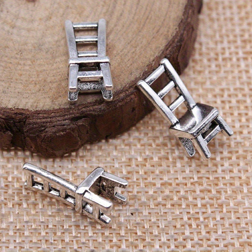 Set of 4 Mini Metal Chairs for Dollhouses