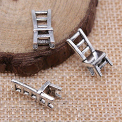 Set of 4 Mini Metal Chairs for Dollhouses