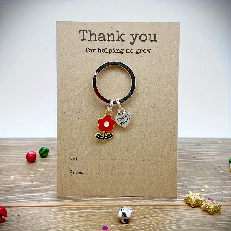 Flower Pendant Keychain Keyring Teacher Gift Travel Gift