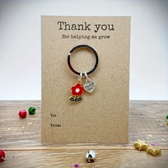 Flower Pendant Keychain Keyring Teacher Gift Travel Gift