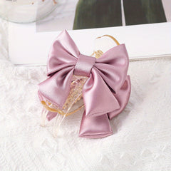 Fabric Ribbon Bow Hair Claw Clip Large Duck Billed Clip