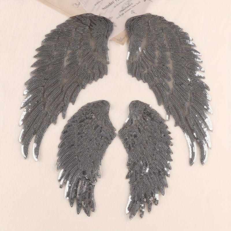 4pcs Wings Embroidery DIY Patch Decorative Accessories for Clothes Backpack Hat