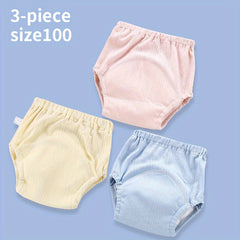 3pcs Newborn Training Pants Baby Shorts Washable Underwear