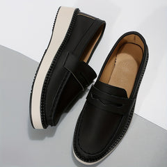 Women's Platform Loafers Soft Sole Slip On Shoes