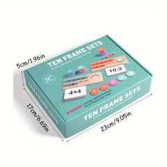 Interactive Ten Frame Counting Boards with Wooden Number Tiles