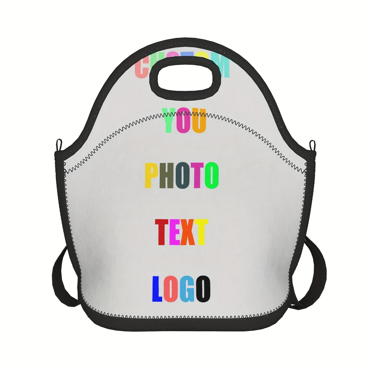 Personalized Insulated Lunch Bag w/ Name & Photo Leakproof Reusable Cooler Tote