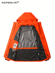 Men's 3 In 1 Zip Hooded Jacket Waterproof Windproof