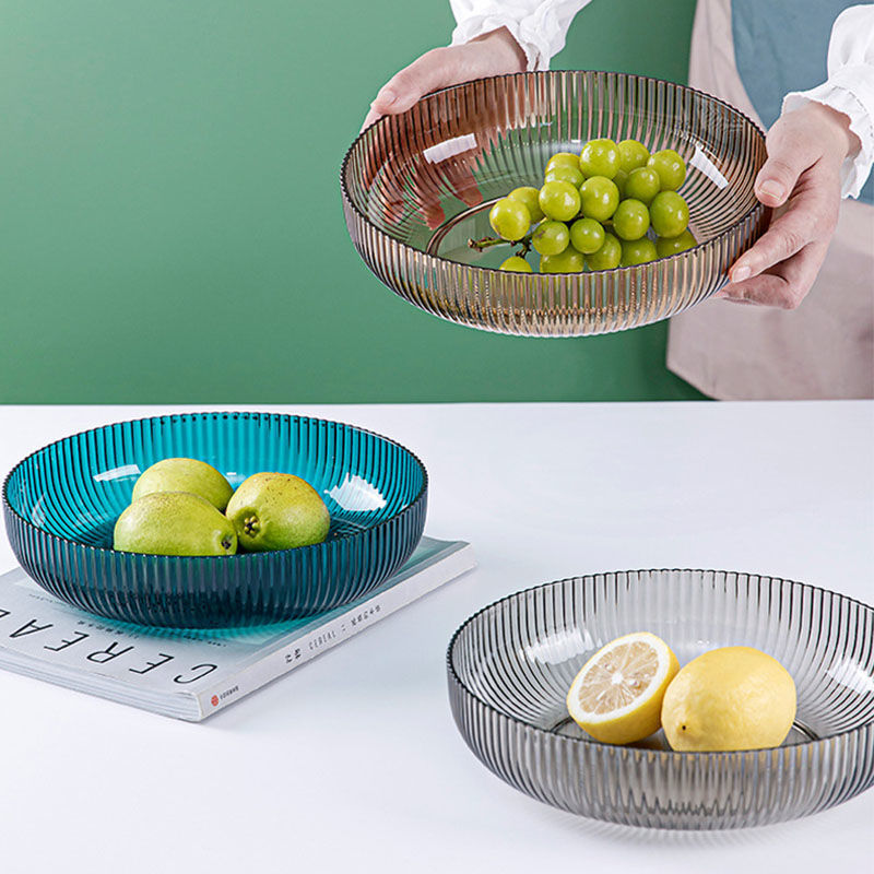 Large Fruit Bowl for Kitchen Counter Centerpiece Brown Grey Green