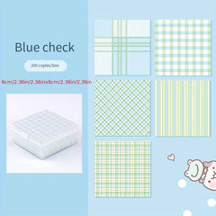 200 Creative Storage Boxes with Grid Folding Paper, Bright Colors & Stripes