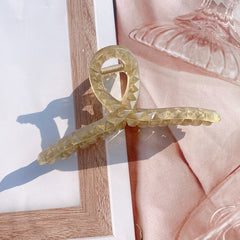 Large Frosted Cross Claw Clip Hair Clip